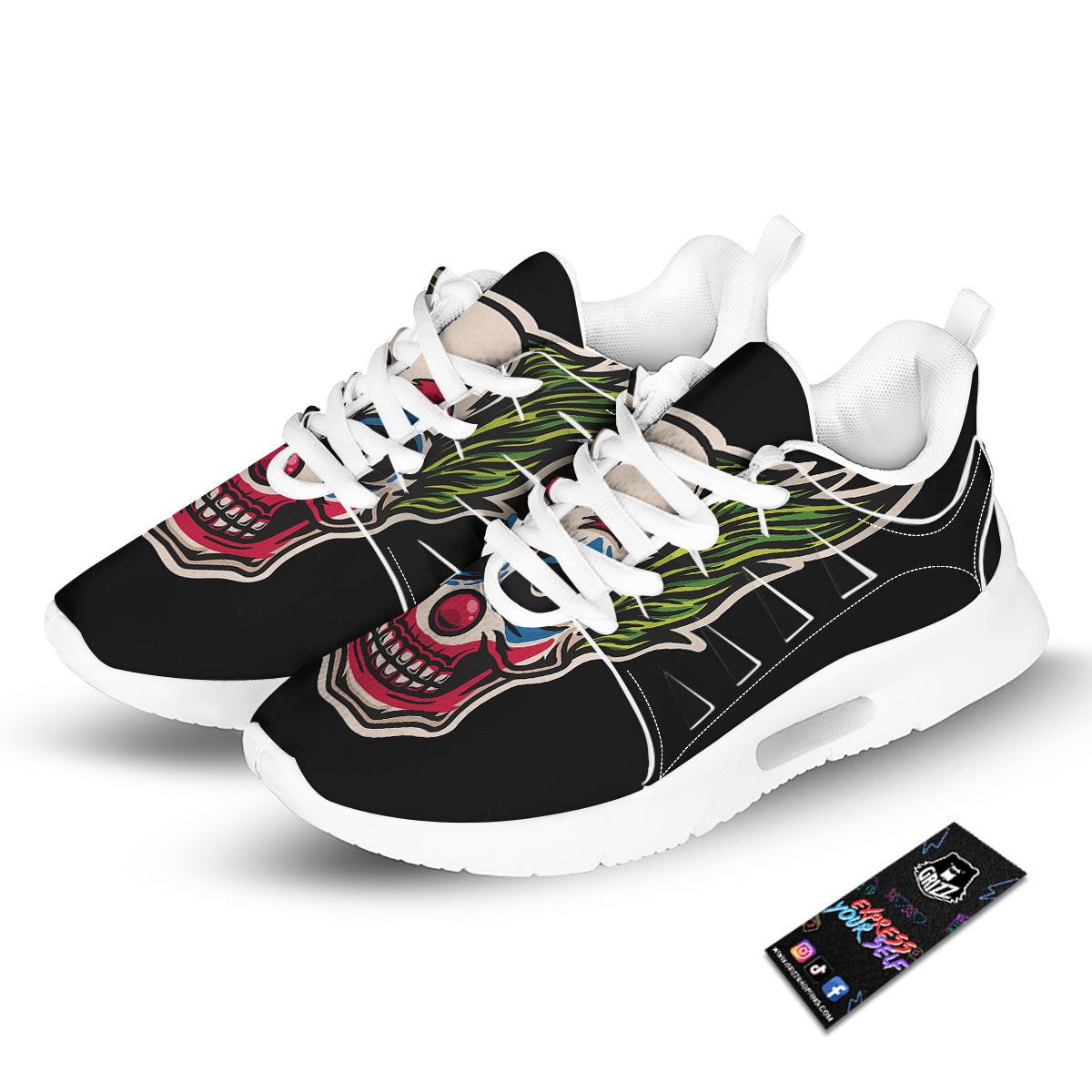 Clown Scary Cartoon Print Tennis Shoes-grizzshop