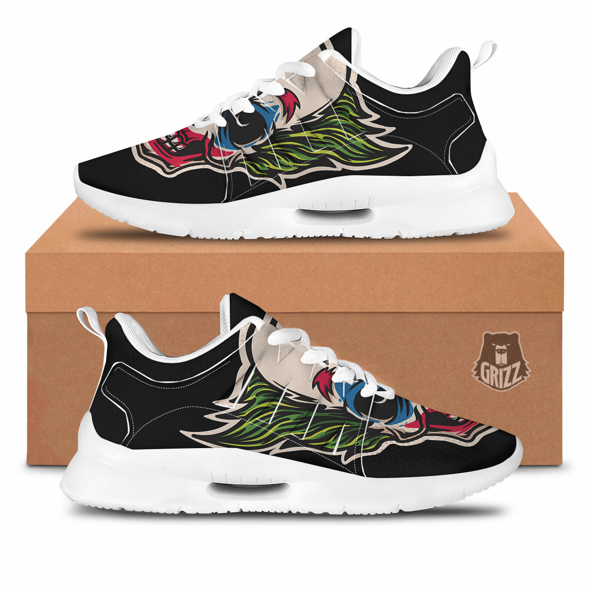 Clown Scary Cartoon Print Tennis Shoes-grizzshop