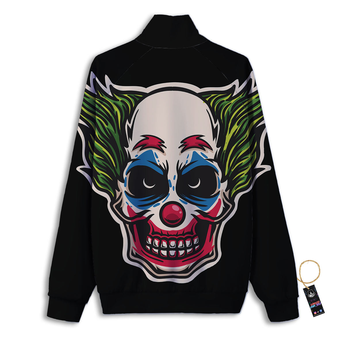 Clown Scary Cartoon Print Track Jacket-grizzshop