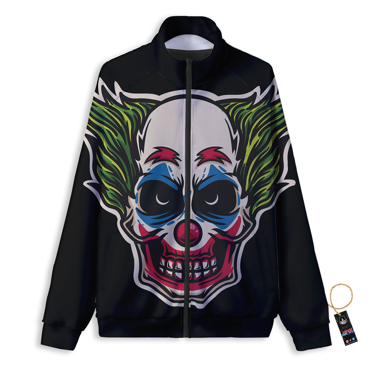 Clown Scary Cartoon Print Track Jacket-grizzshop