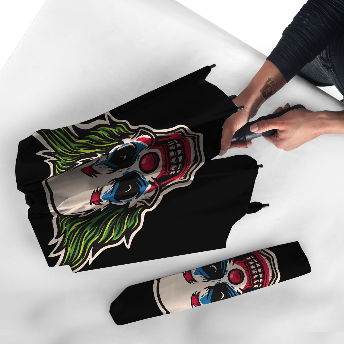 Clown Scary Cartoon Print Umbrella-grizzshop