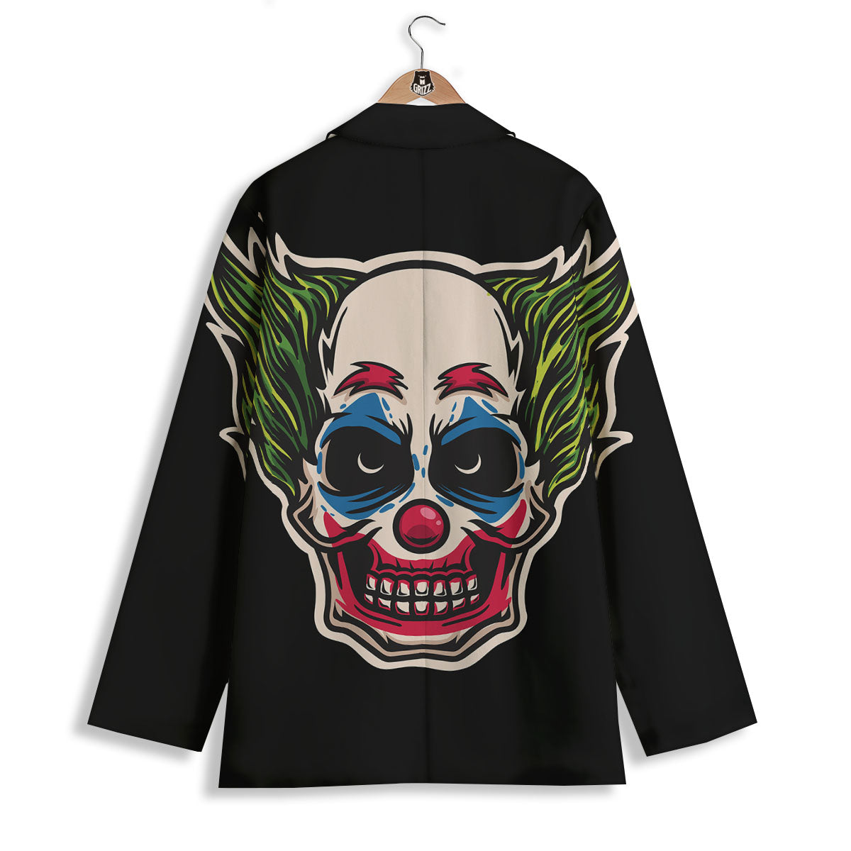 Clown Scary Cartoon Print Women's Blazer-grizzshop