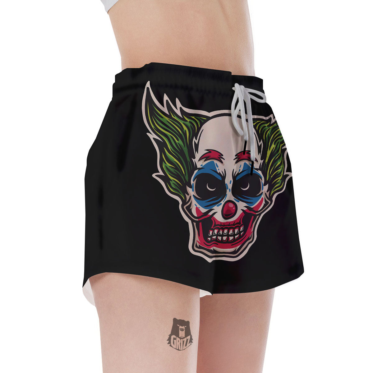Clown Scary Cartoon Print Women's Shorts-grizzshop