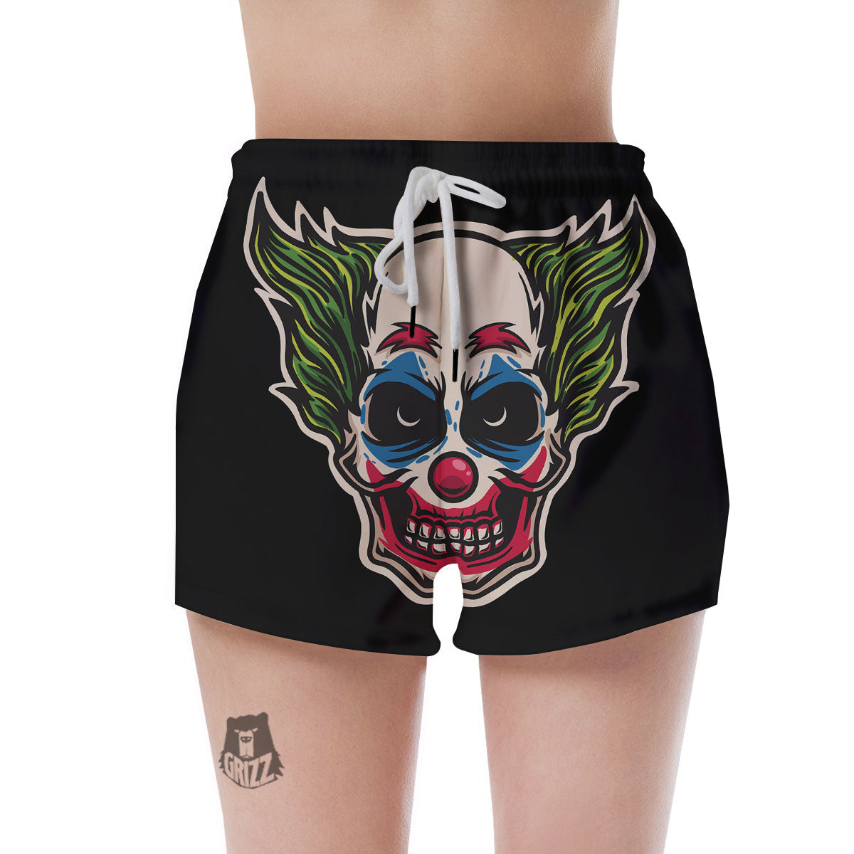 Clown Scary Cartoon Print Women's Shorts-grizzshop