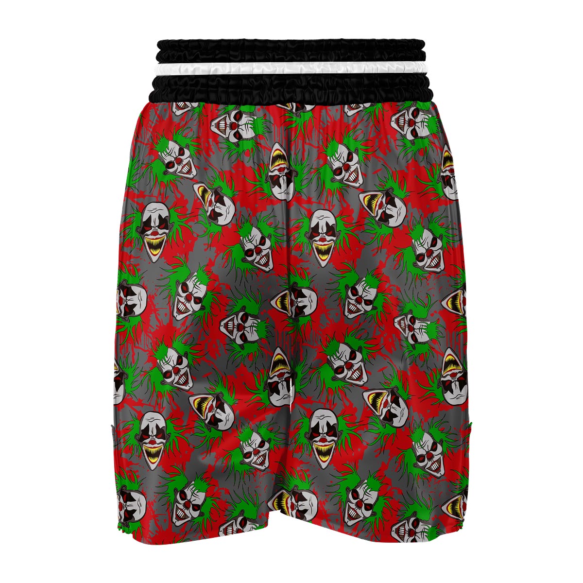 Clown Scary Pattern Print Boxing Shorts-grizzshop