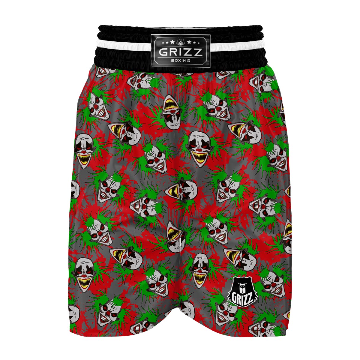 Clown Scary Pattern Print Boxing Shorts-grizzshop