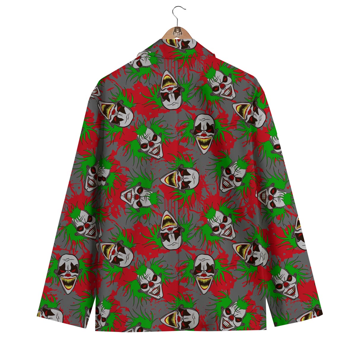 Clown Scary Pattern Print Men's Blazer-grizzshop