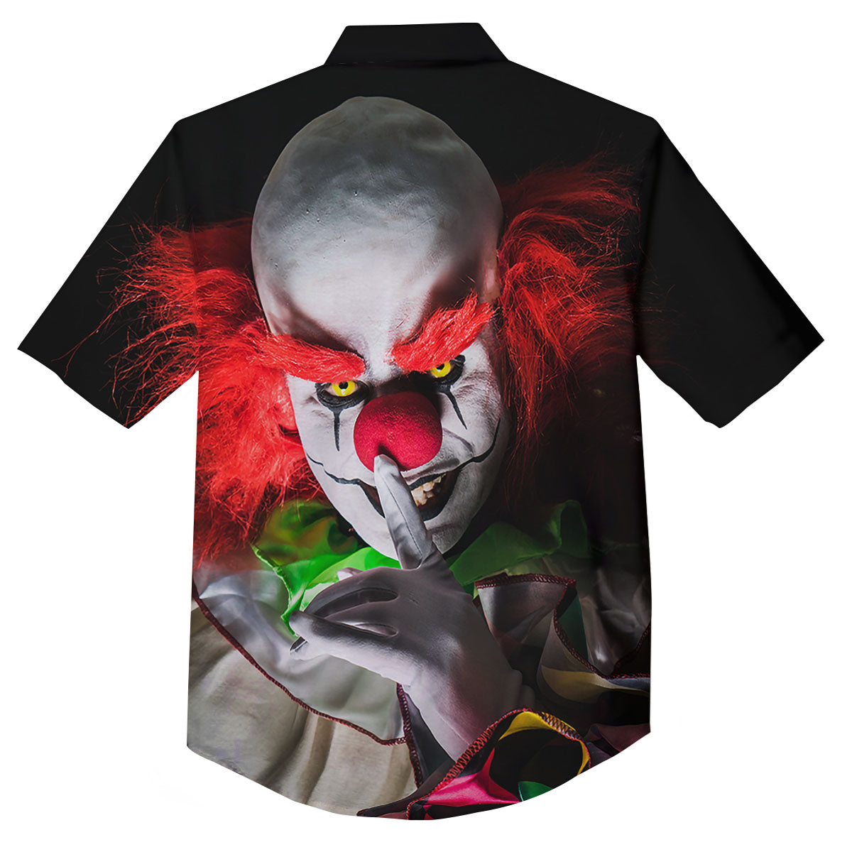 Clown Scary Print Button Up Shirt-grizzshop
