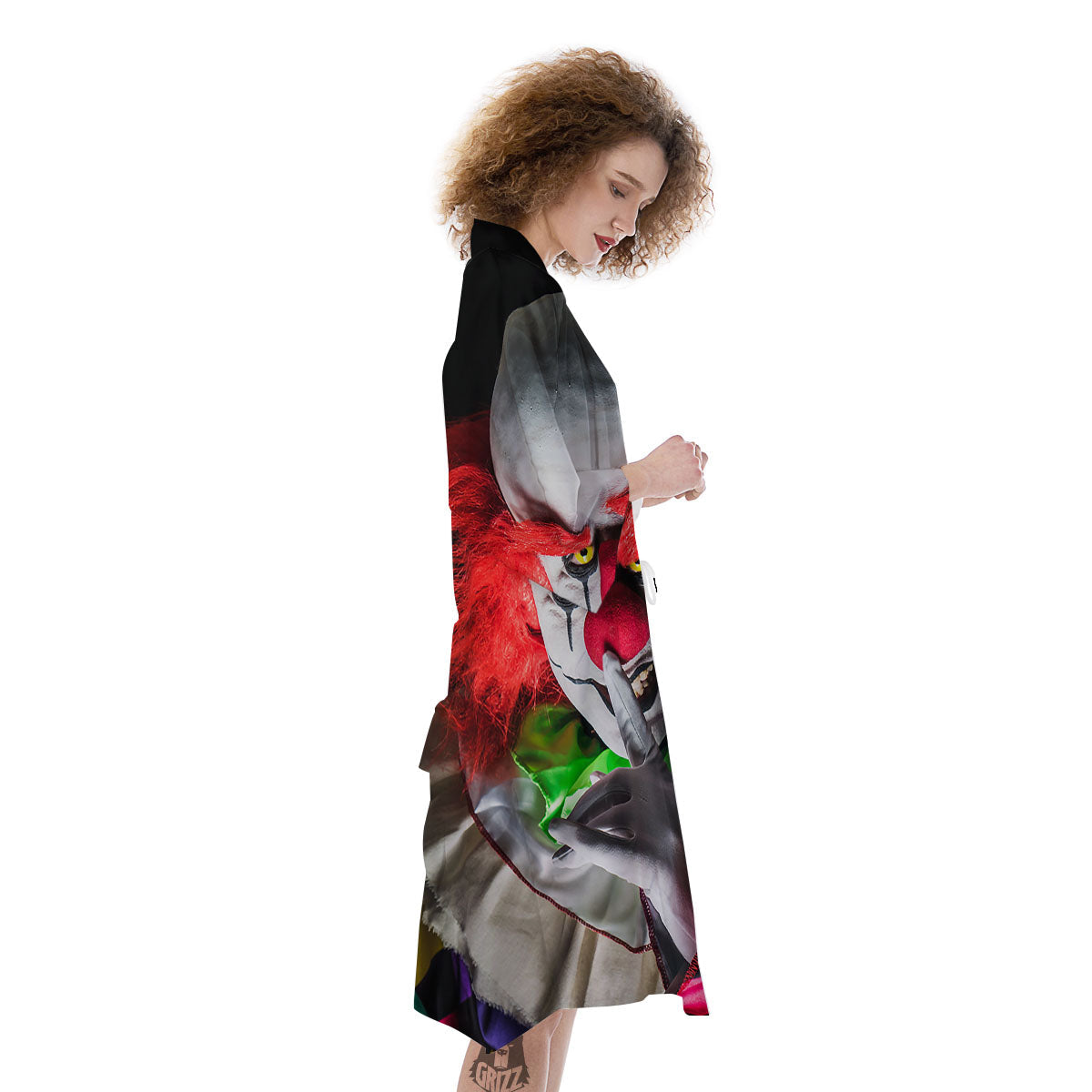 Clown Scary Print Kimono-grizzshop