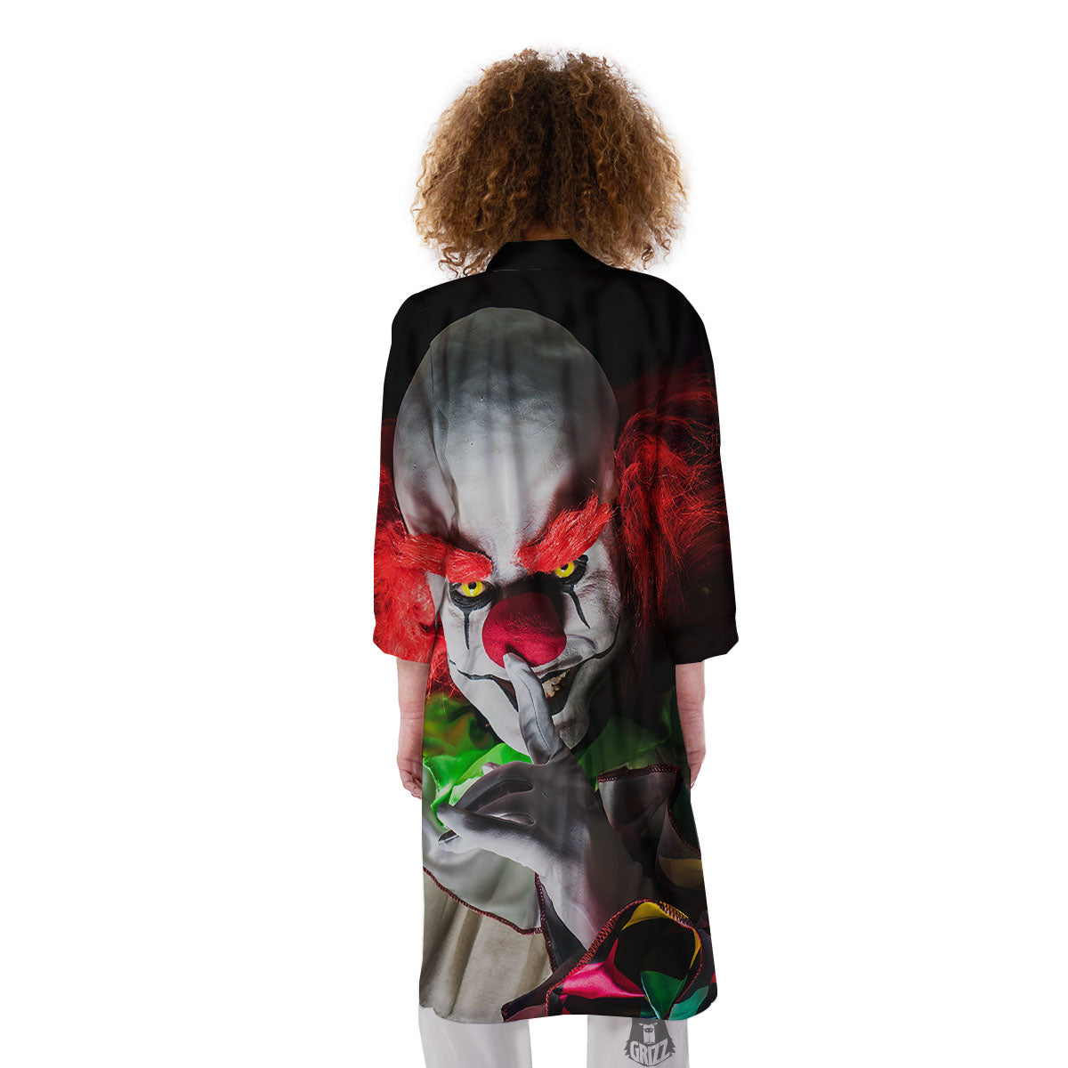 Clown Scary Print Kimono-grizzshop
