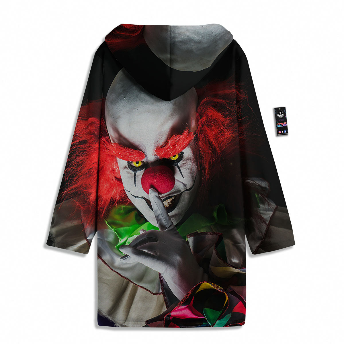 Clown Scary Print Men's Windbreaker Jacket-grizzshop