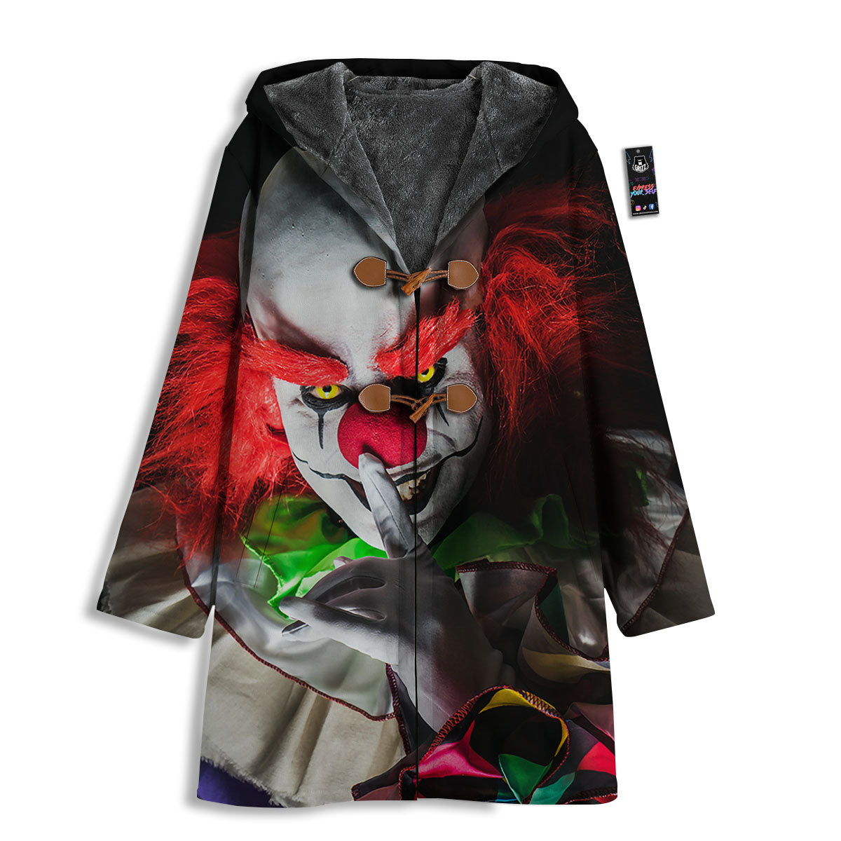 Clown Scary Print Men's Windbreaker Jacket-grizzshop