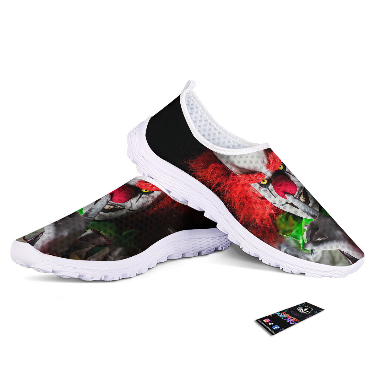 Clown Scary Print Nurse Shoes-grizzshop