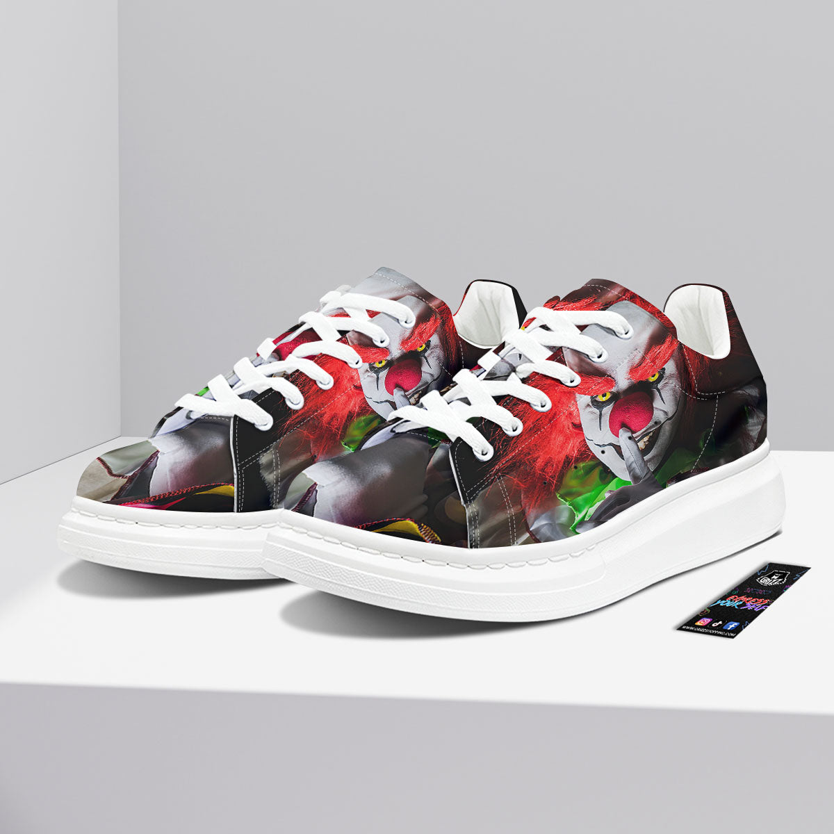 Clown Scary Print Platform Shoes-grizzshop