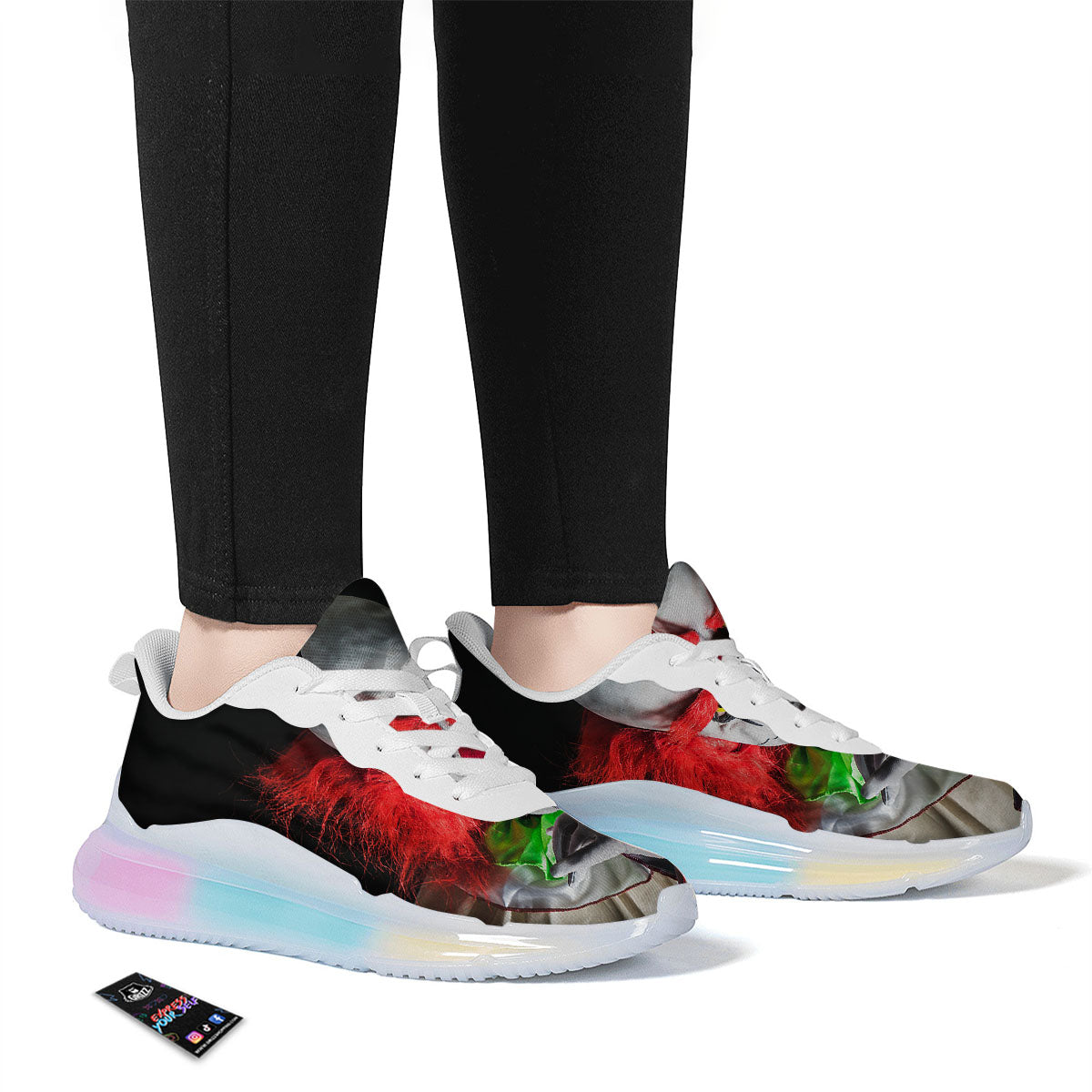 Clown Scary Print Running Sneakers-grizzshop