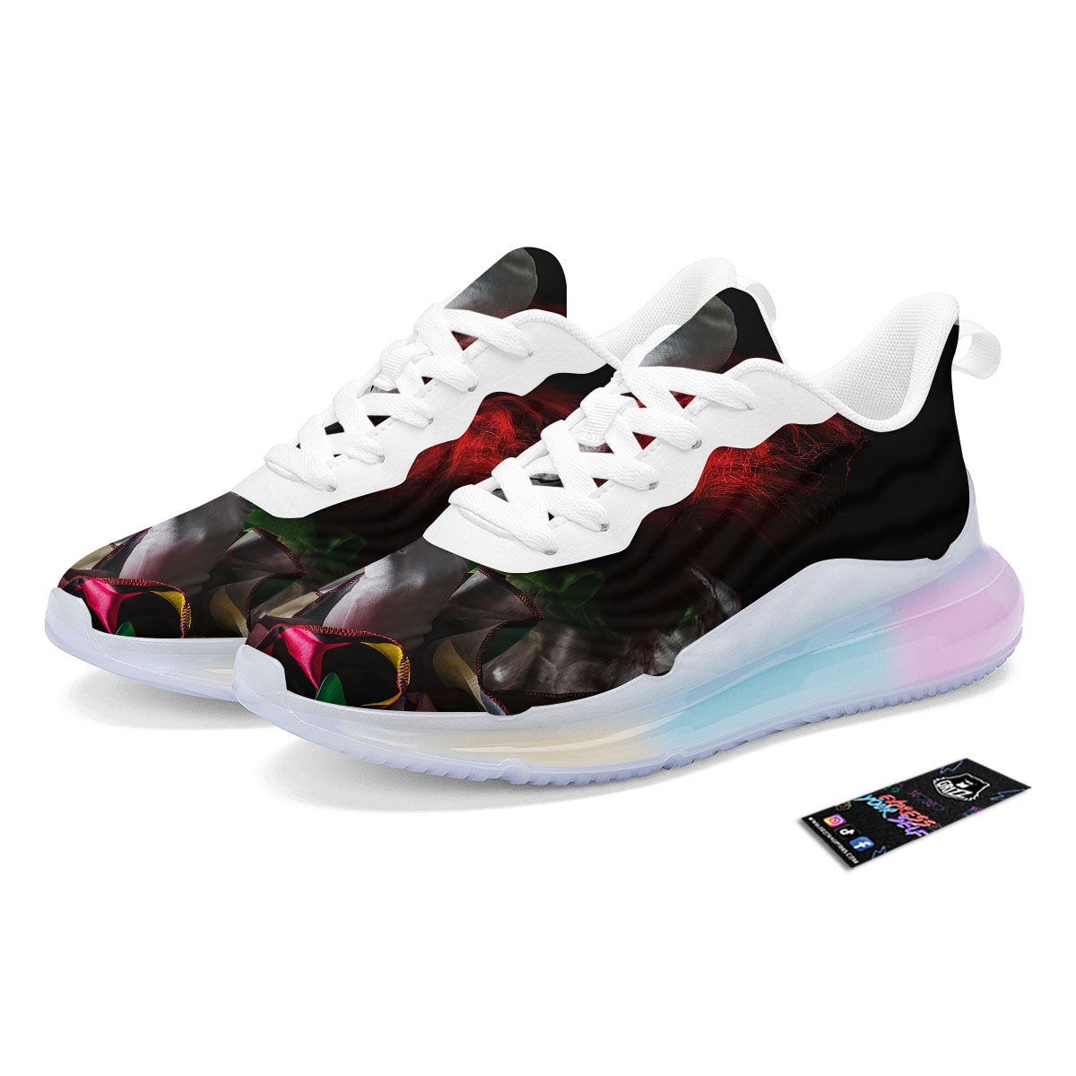 Clown Scary Print Running Sneakers-grizzshop