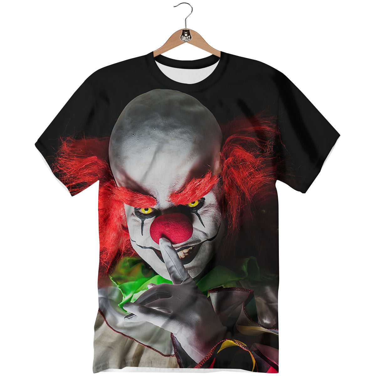 Clown Scary Print T-Shirt-grizzshop