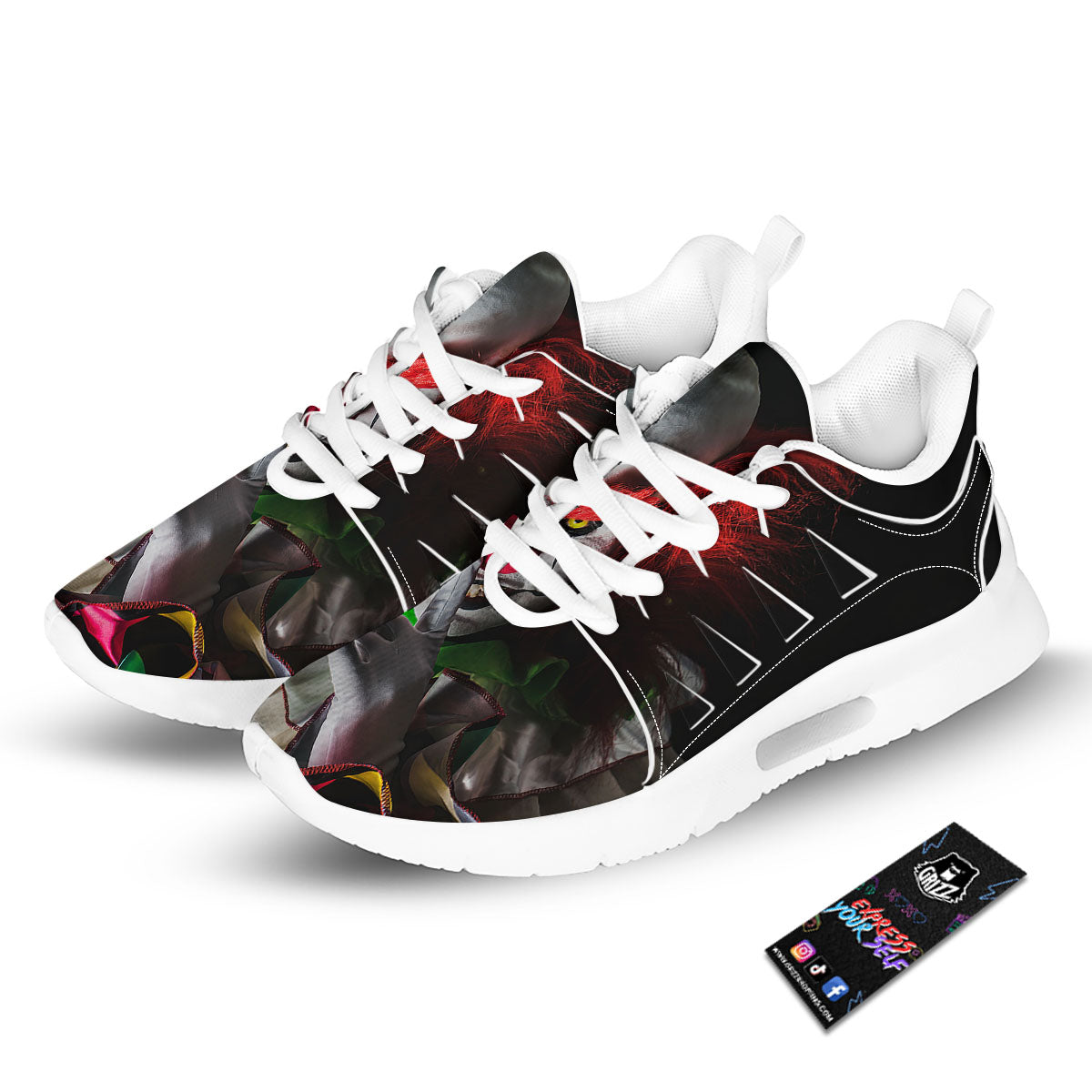 Clown Scary Print Tennis Shoes-grizzshop
