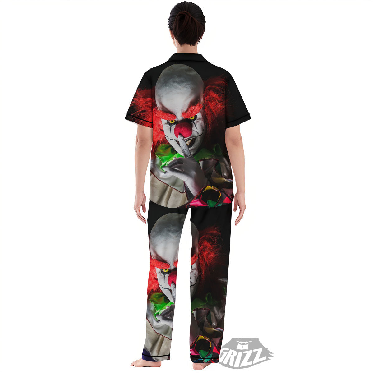 Clown Scary Print Women's Pajamas Set-grizzshop