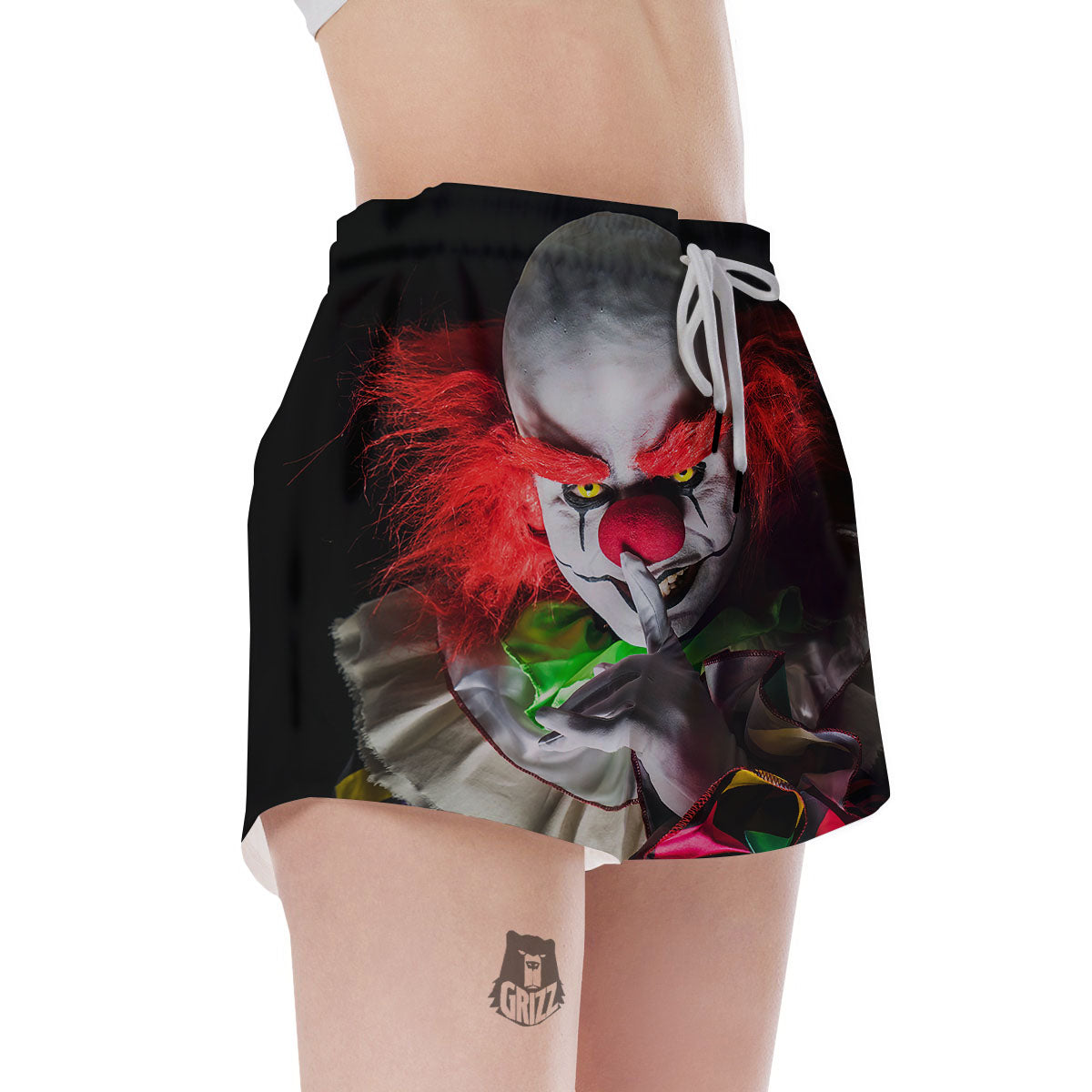 Clown Scary Print Women's Shorts-grizzshop