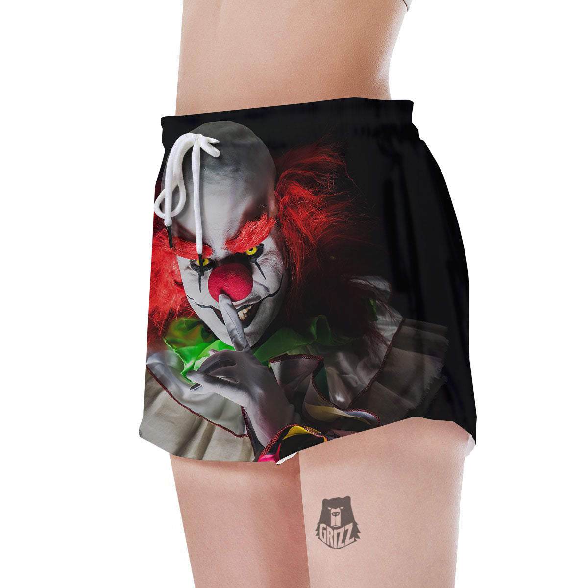 Clown Scary Print Women's Shorts-grizzshop