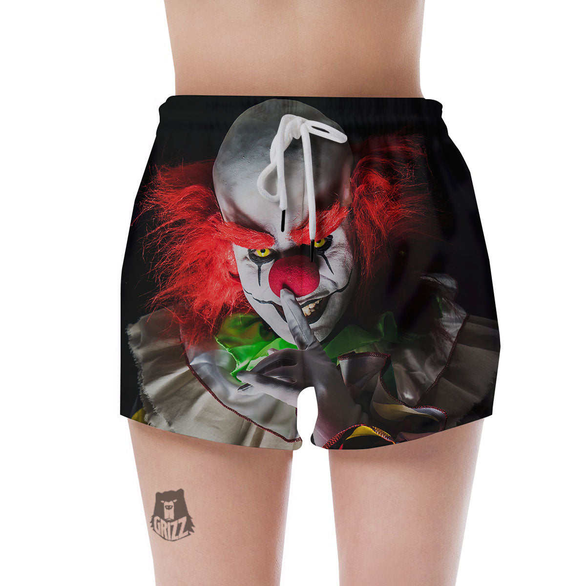 Clown Scary Print Women's Shorts-grizzshop