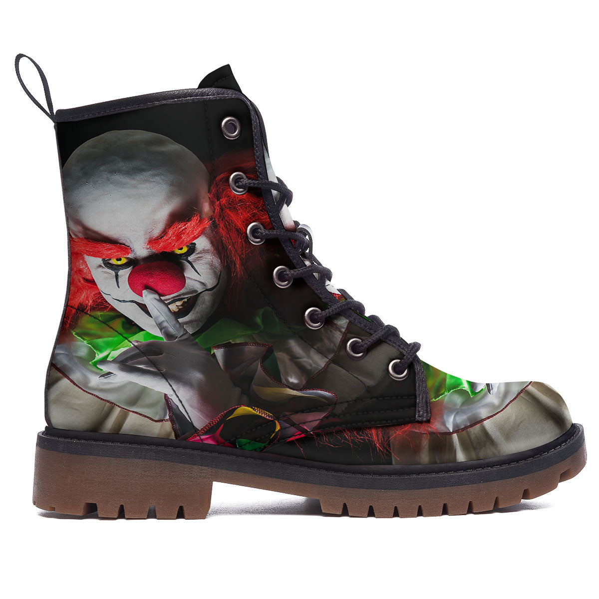 Clown Scary Print Work Boots-grizzshop