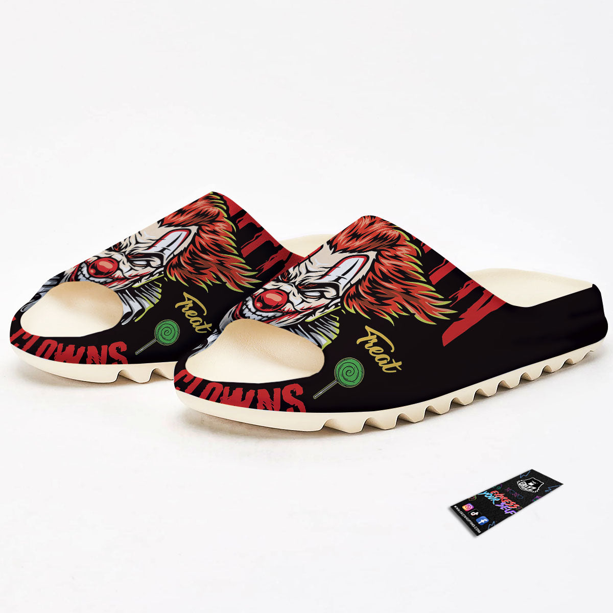 Clown Halloween Print Sandals-grizzshop