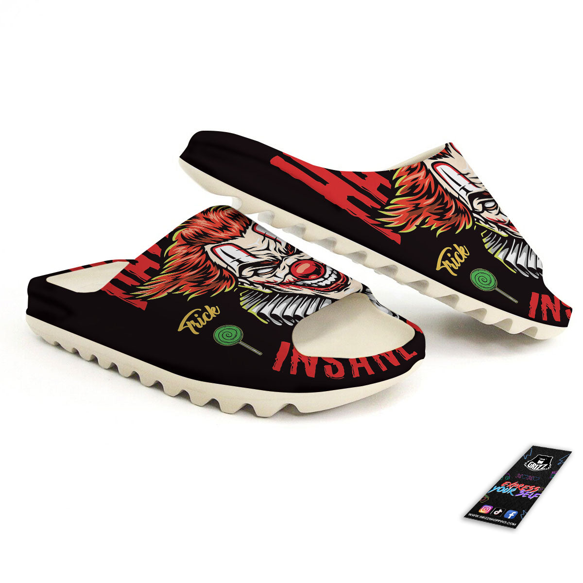 Clown Halloween Print Sandals-grizzshop