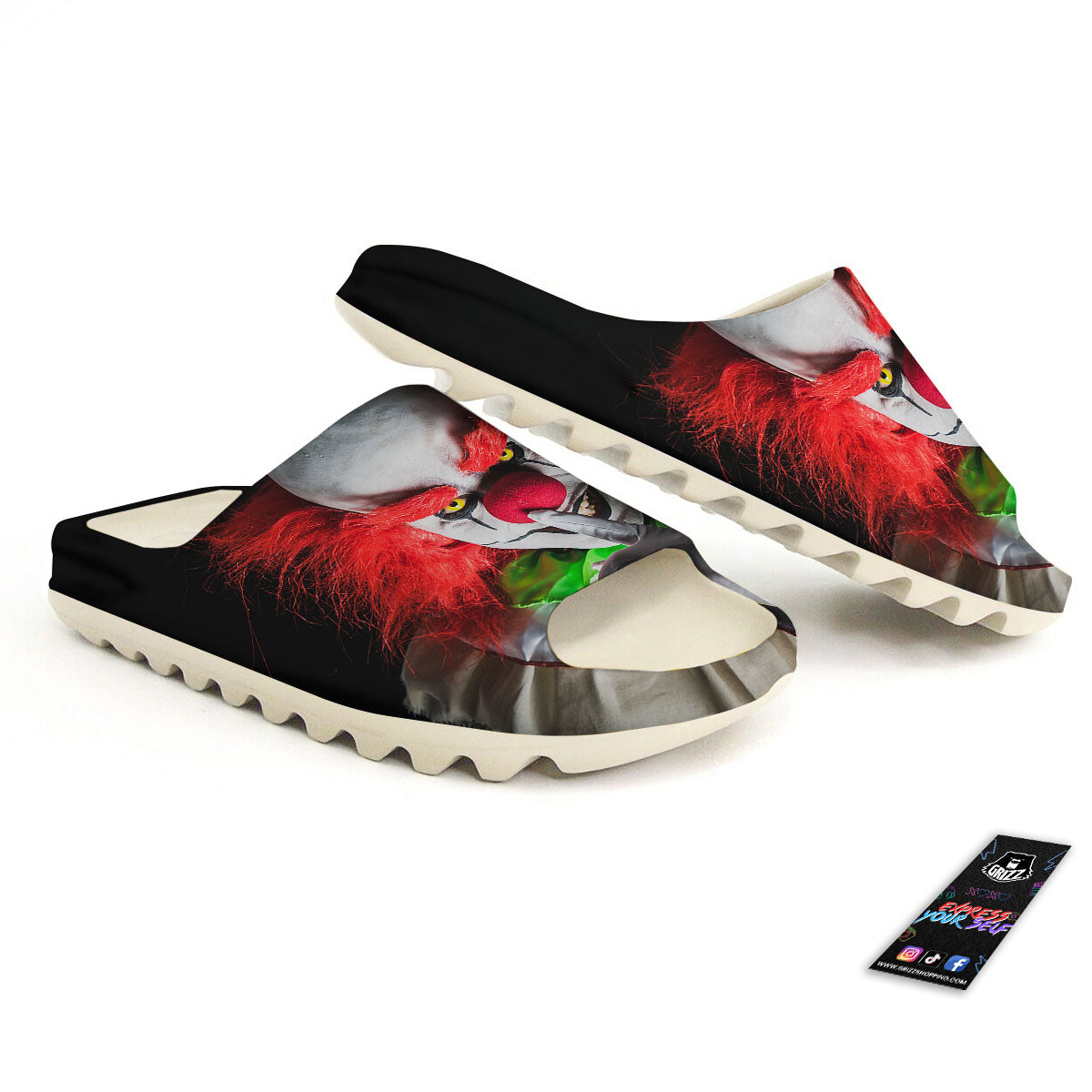 Clown Scary Print Sandals-grizzshop
