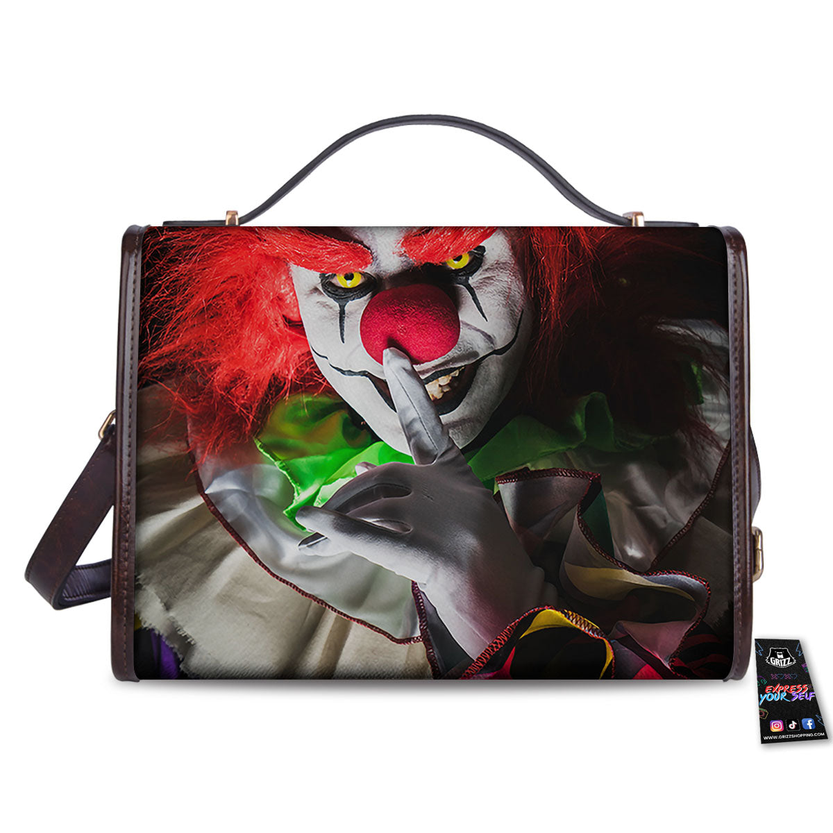 Clown Scary Print Women's Satchel Bag