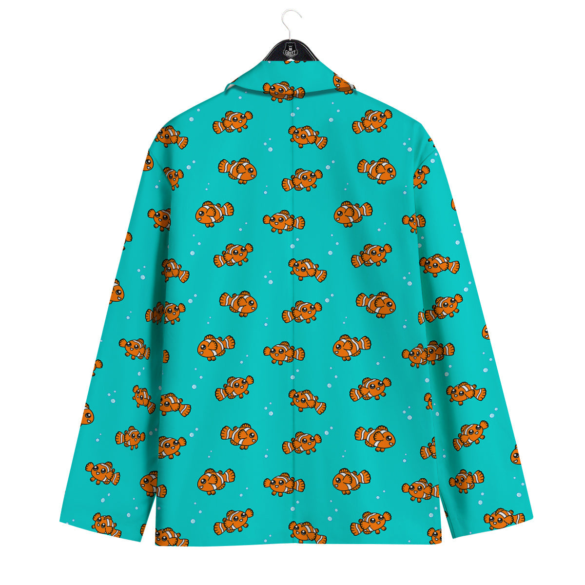 Clownfish Cute Watercolor Blue Print Pattern Men's Sport Coat-grizzshop