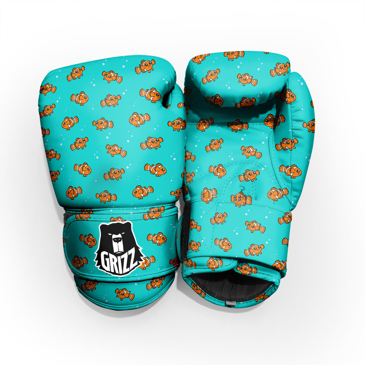 Clownfish Cute Watercolor Blue Print Pattern Pro Boxing Glove