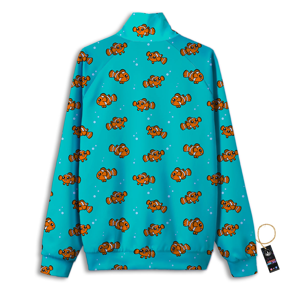Clownfish Cute Watercolor Blue Print Pattern Track Jacket-grizzshop