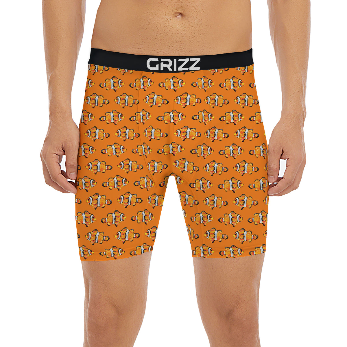Clownfish Orange Print Pattern Boxer Briefs-grizzshop