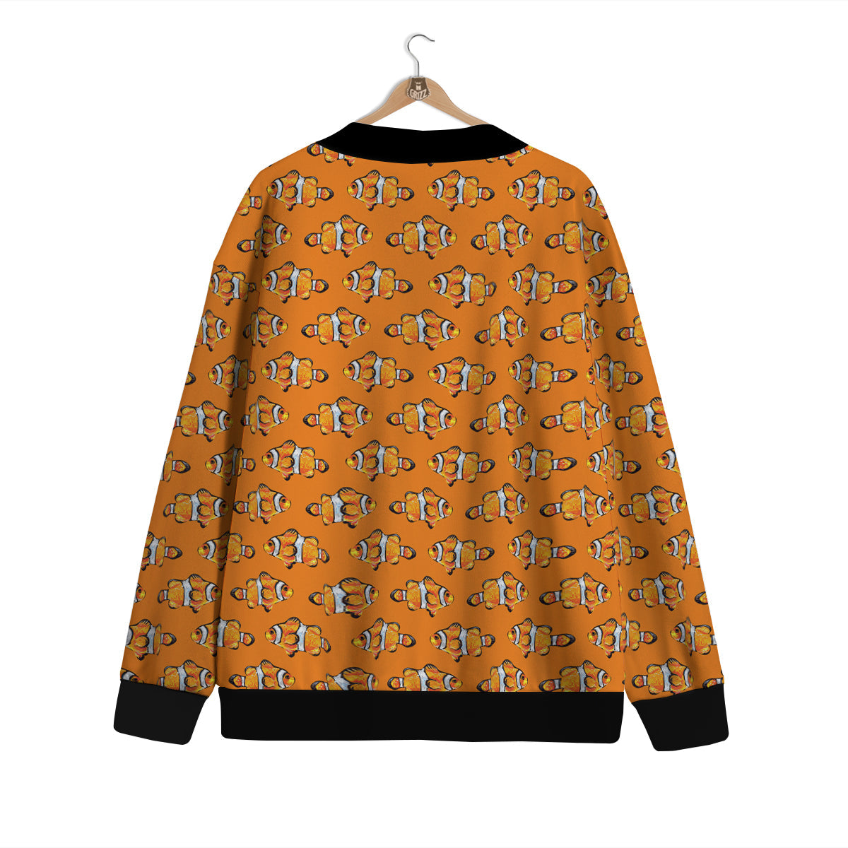 Clownfish Orange Print Pattern Cardigan-grizzshop