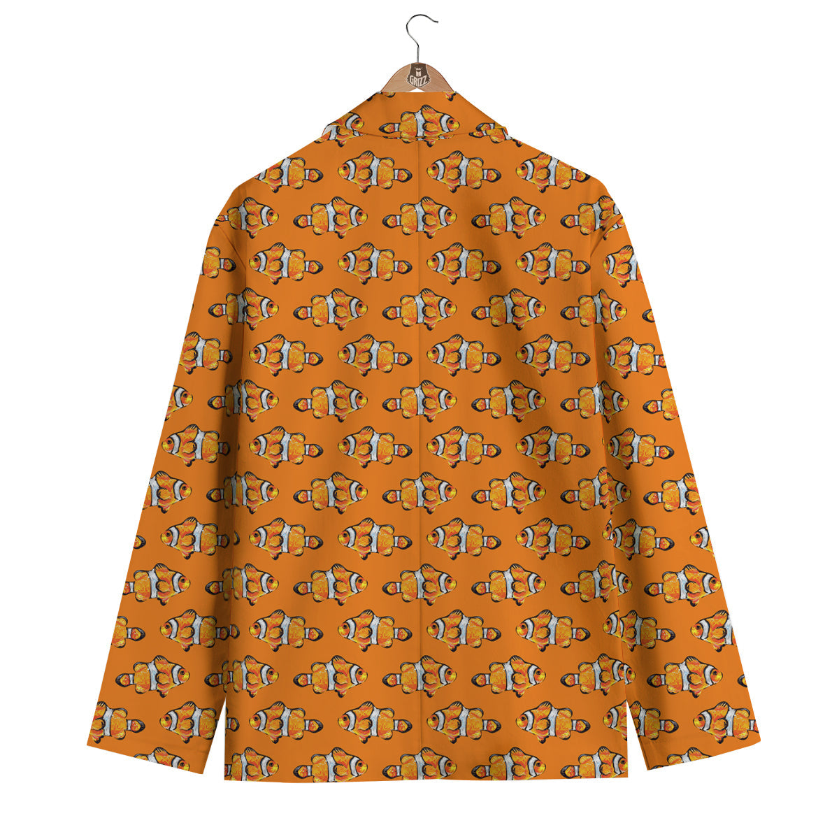 Clownfish Orange Print Pattern Men's Blazer-grizzshop
