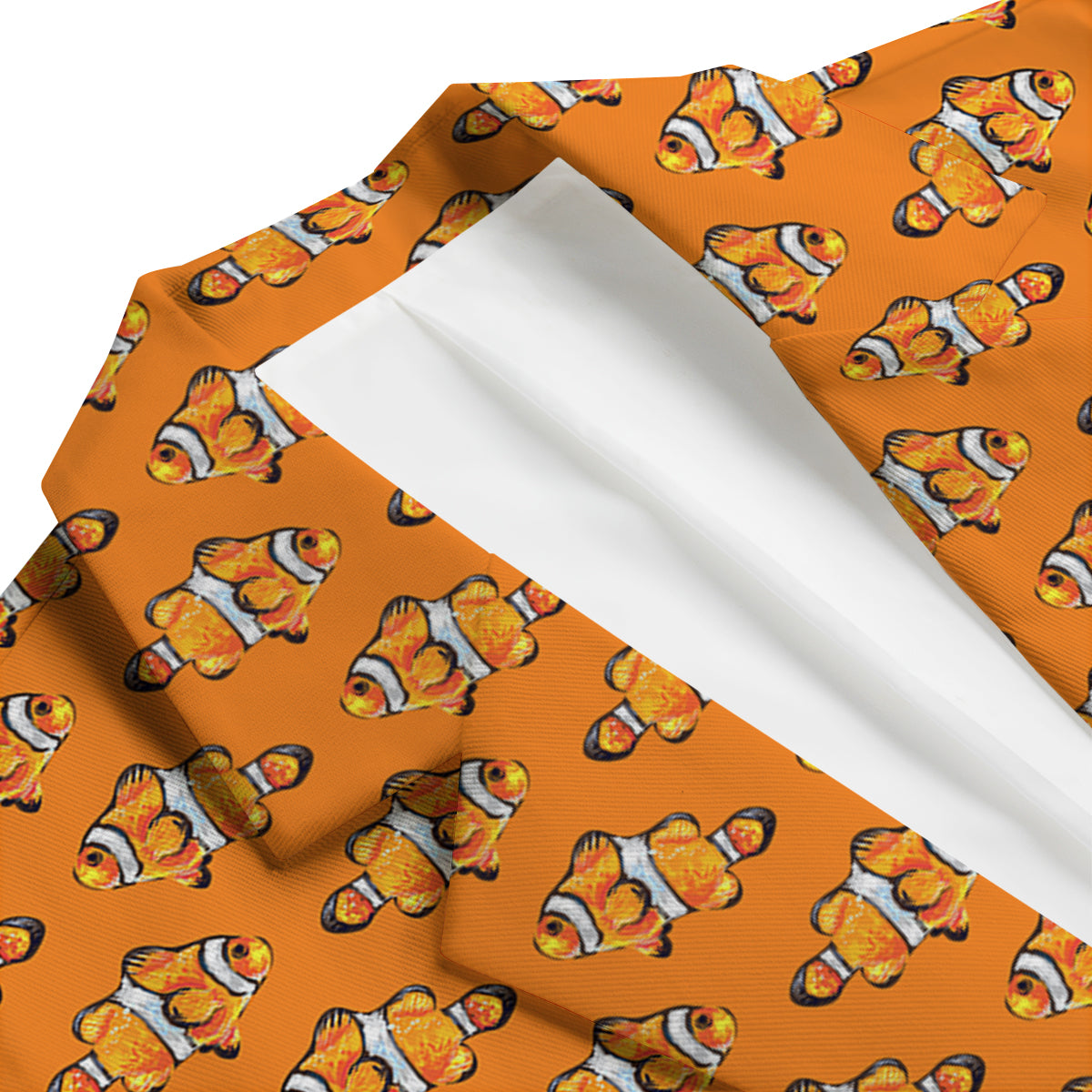 Clownfish Orange Print Pattern Men's Blazer-grizzshop