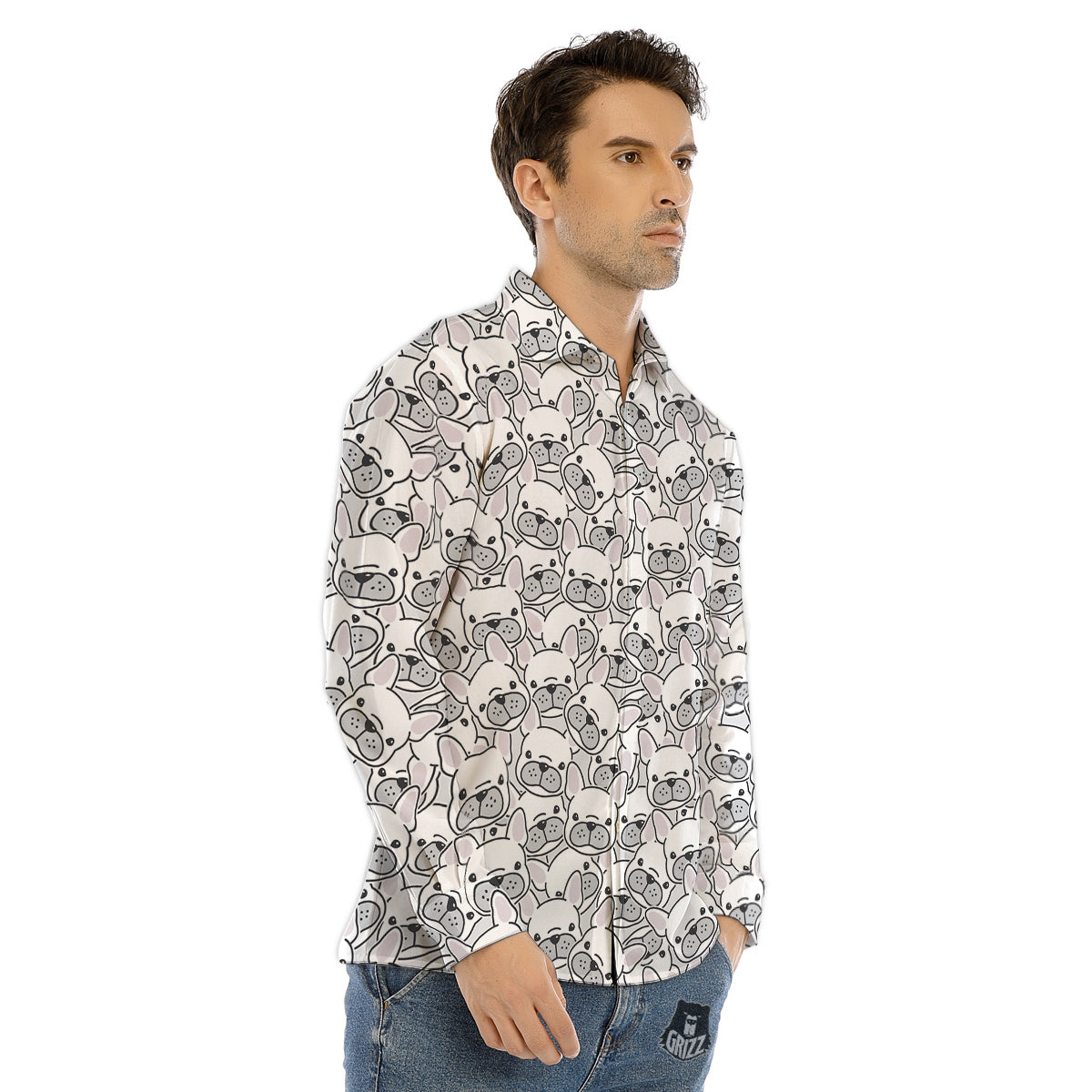 Clownfish Orange Print Pattern Men's Dress Shirts-grizzshop