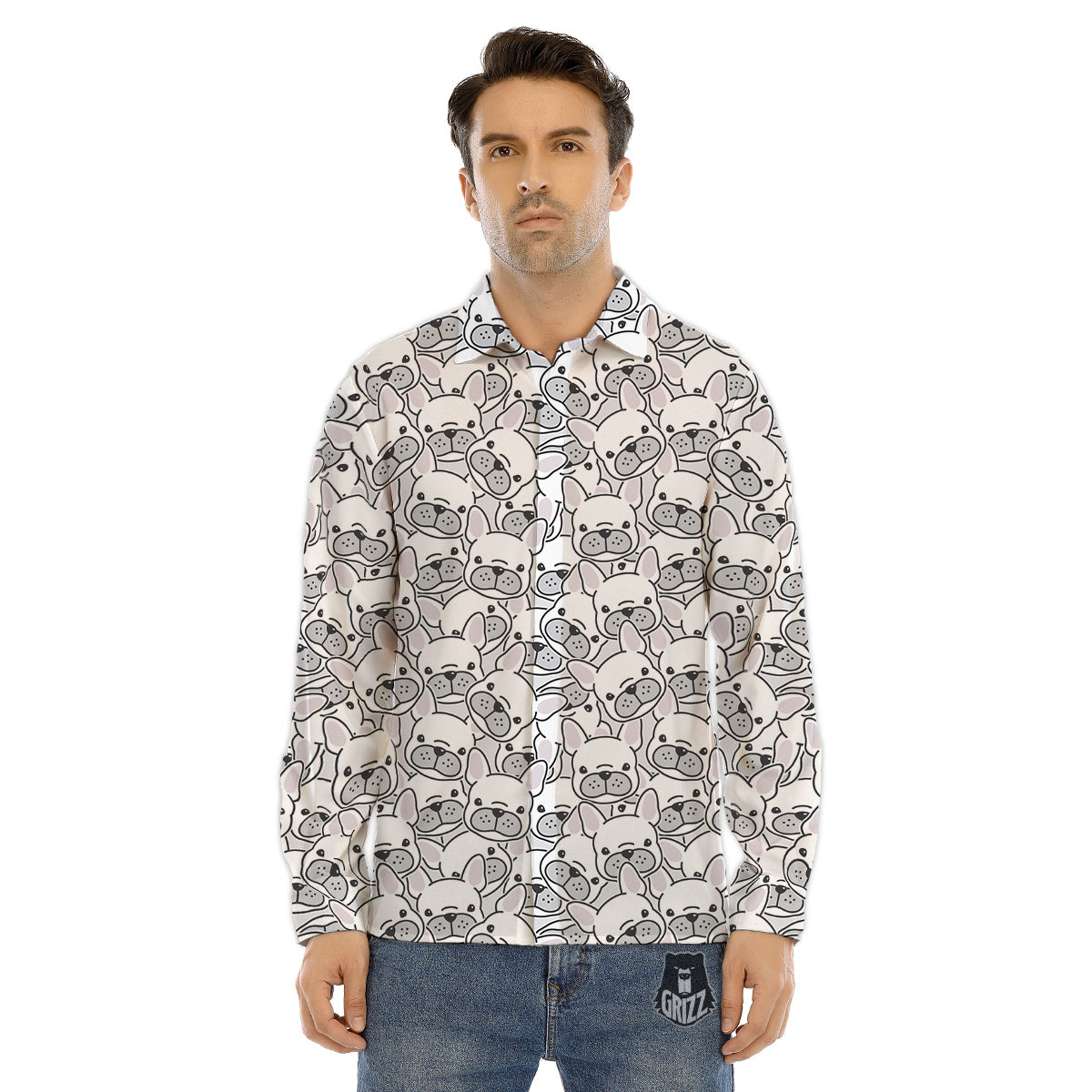 Clownfish Orange Print Pattern Men's Dress Shirts-grizzshop