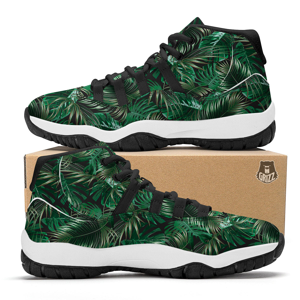 Clownfish Watercolor Blue Print Pattern Black Bball Shoes-grizzshop
