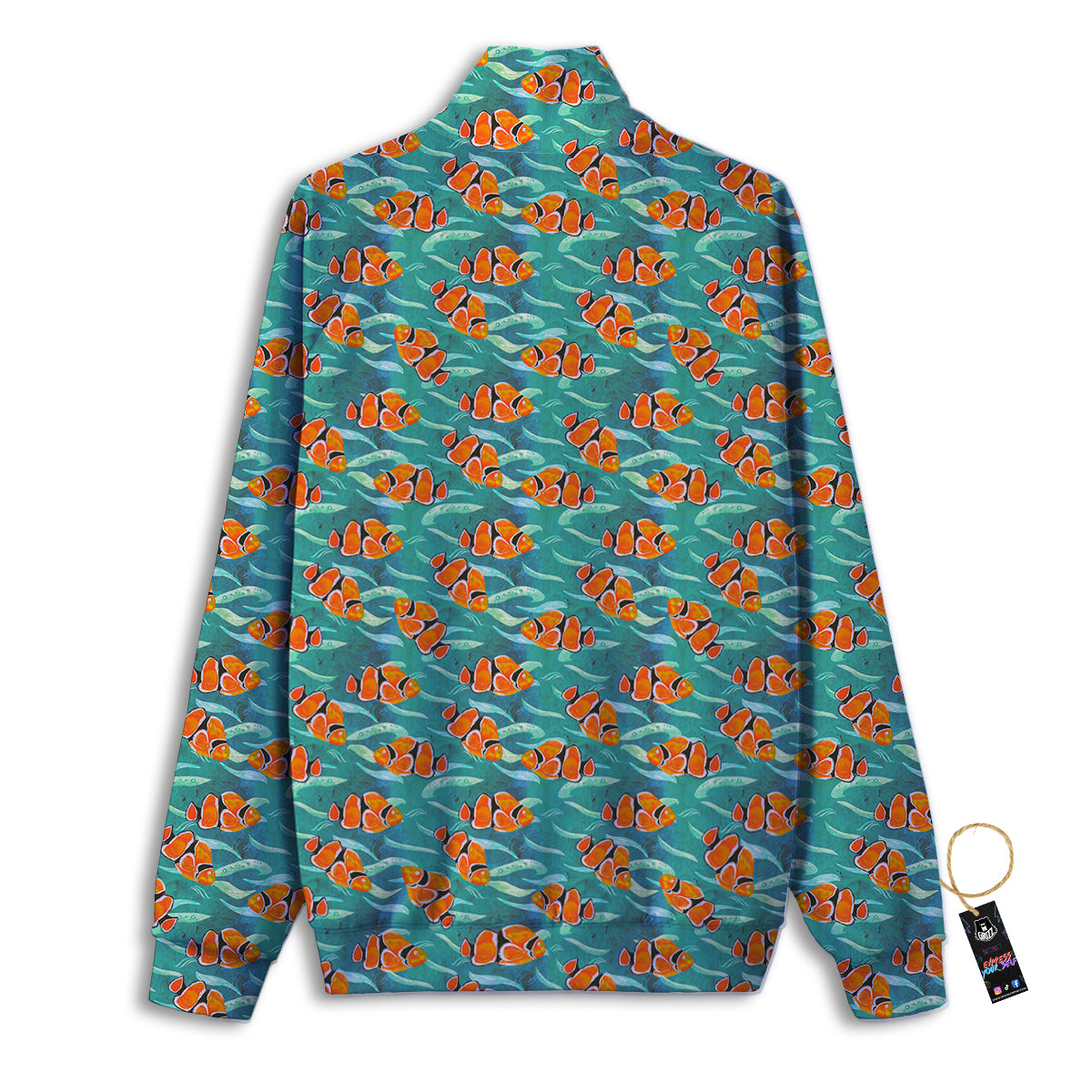 Clownfish Watercolor Blue Print Pattern Track Jacket-grizzshop