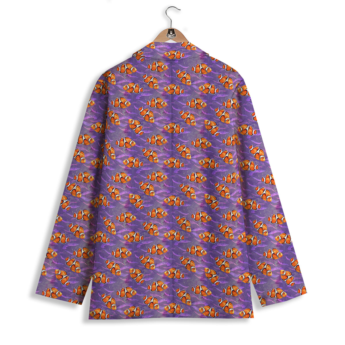 Clownfish Watercolor Purple Print Pattern Women's Blazer-grizzshop