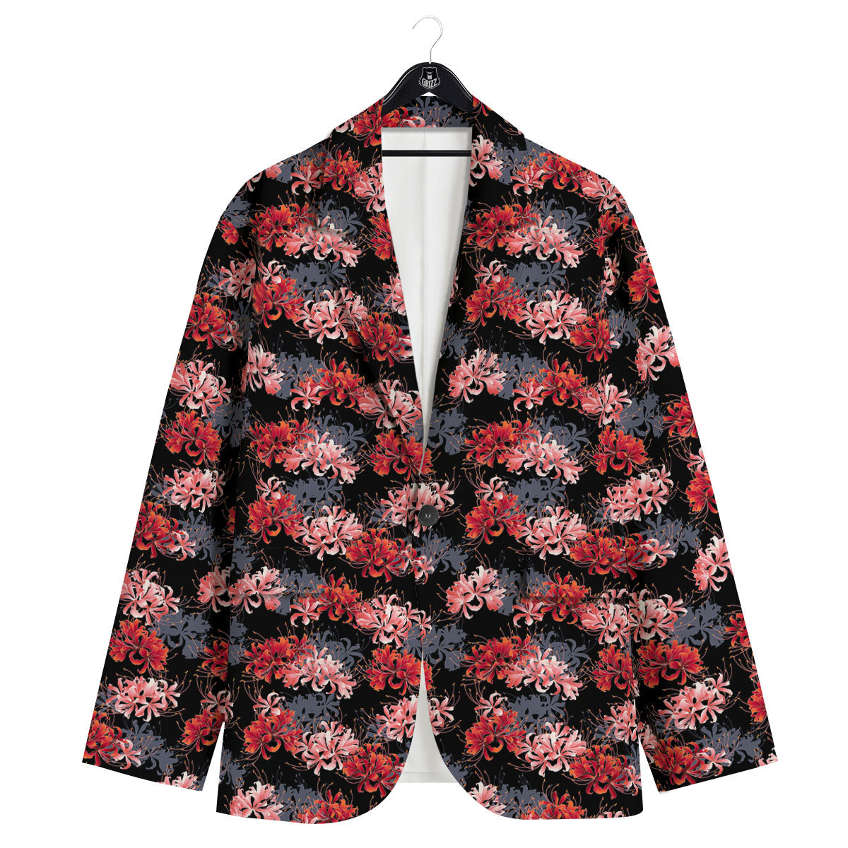 Cluster Amaryllis Japanese Print Pattern Men's Sport Coat-grizzshop