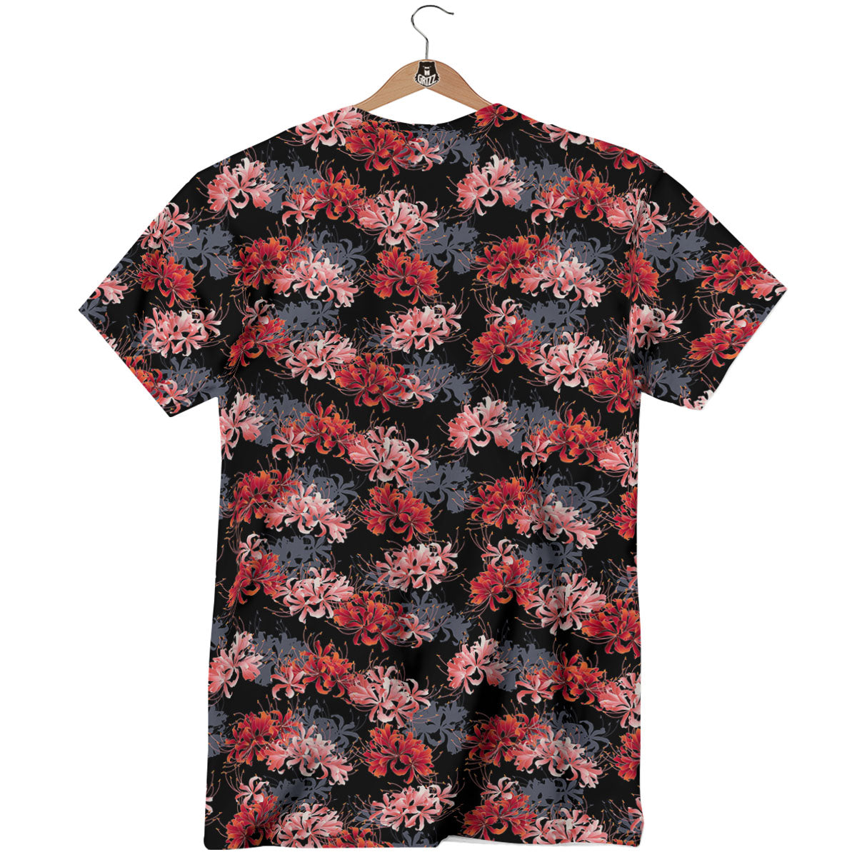 Cluster Amaryllis Japanese Print Pattern T-Shirt-grizzshop