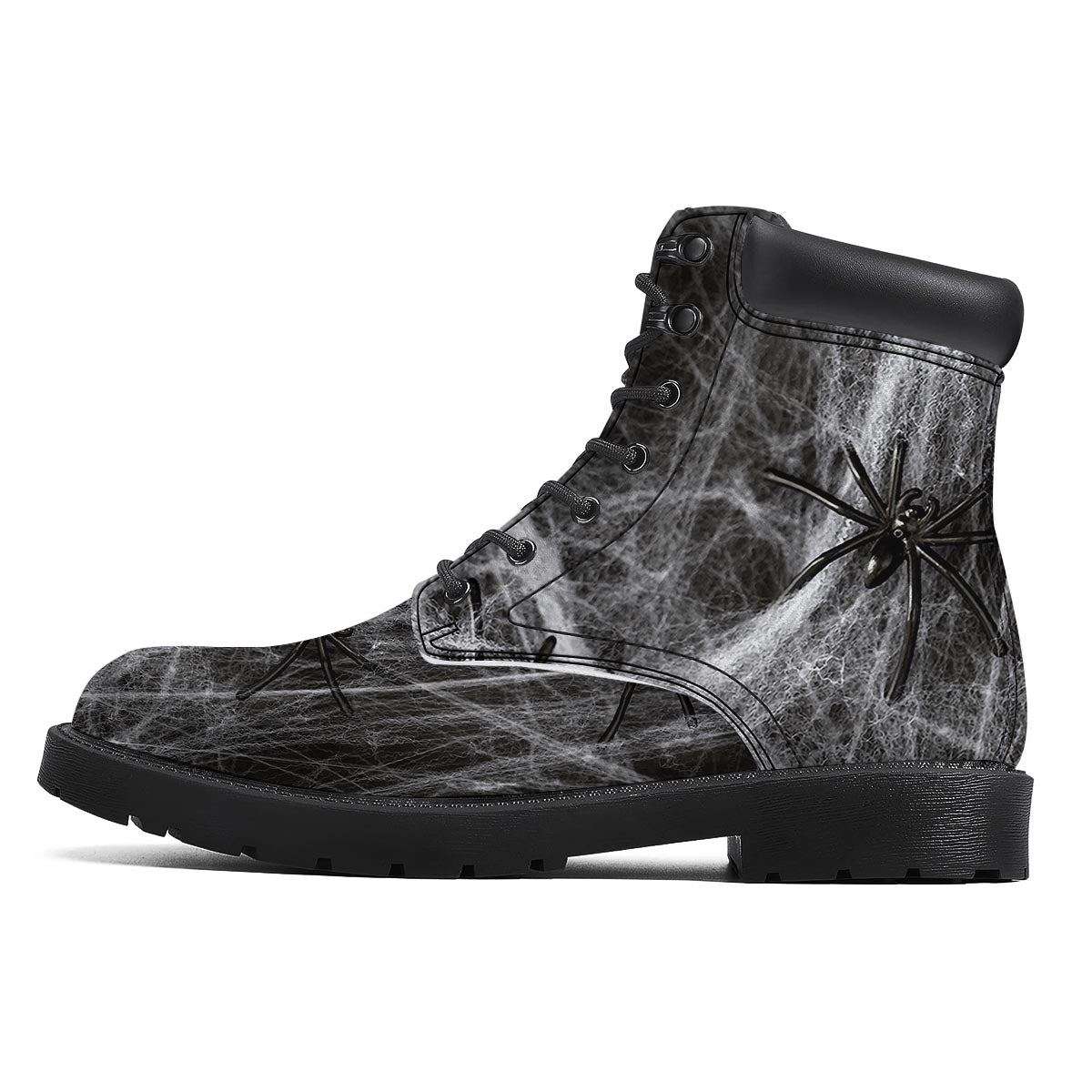 Cobweb And Toy Spiders Print Boots-grizzshop