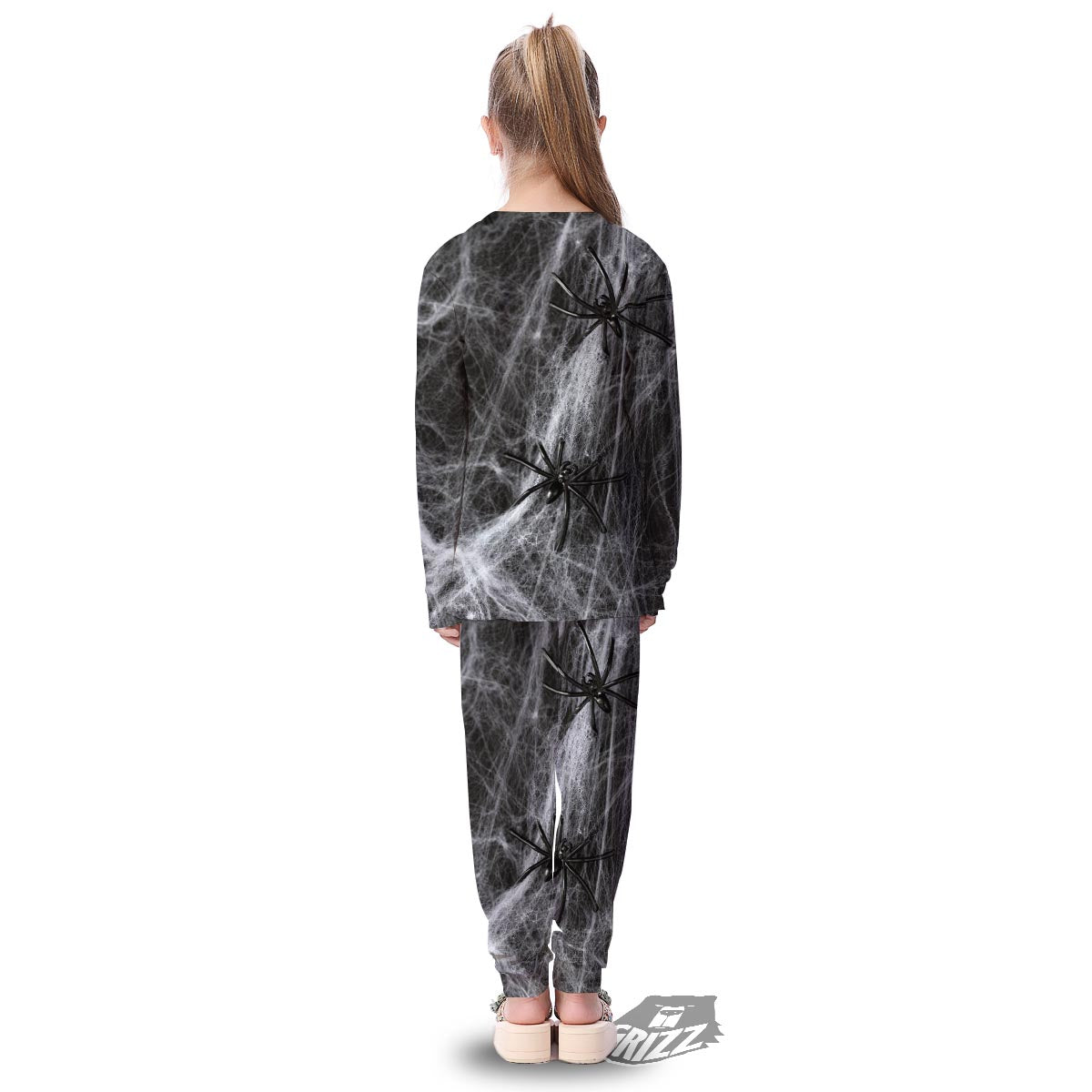 Cobweb And Toy Spiders Print Kid's Pajamas-grizzshop