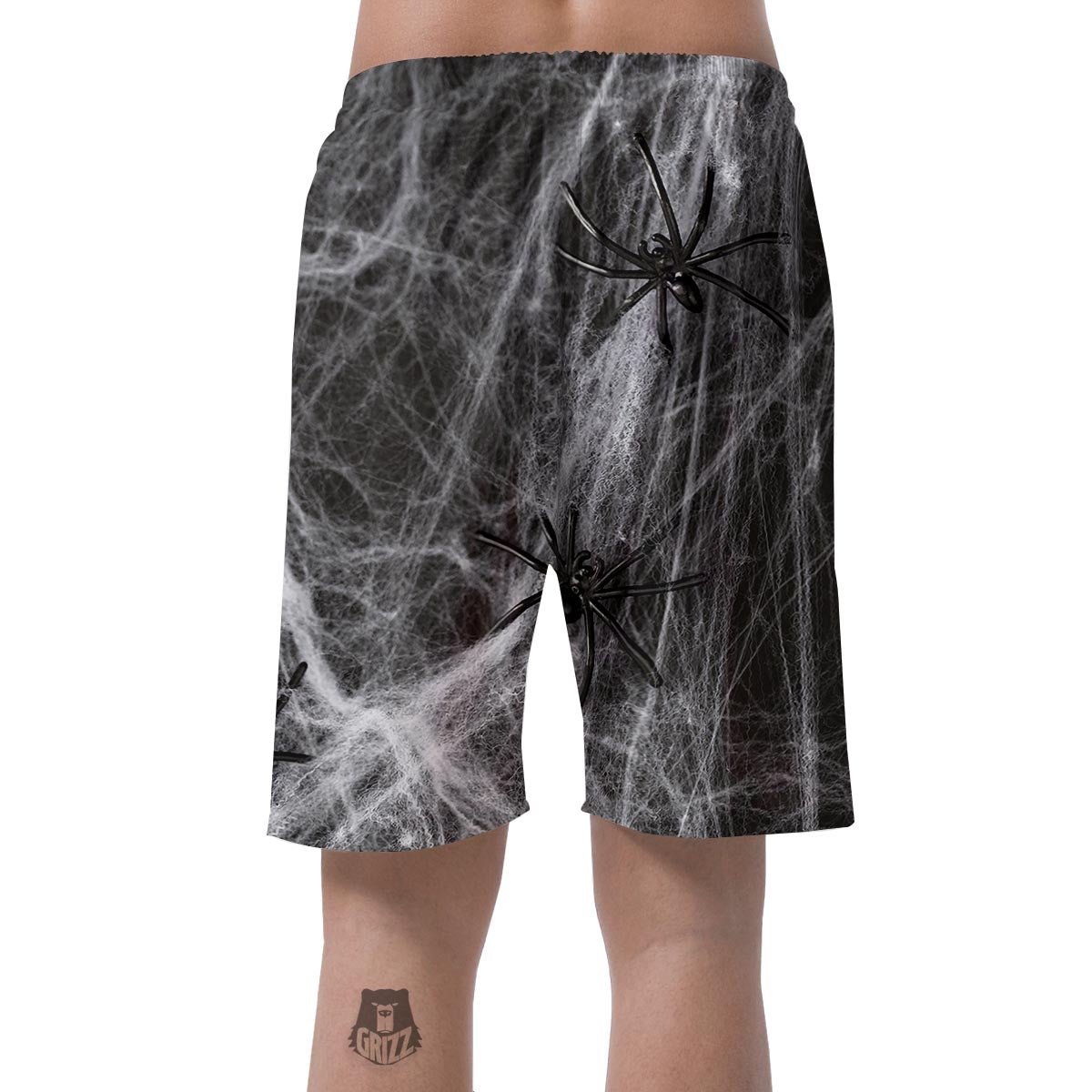 Cobweb And Toy Spiders Print Men's Shorts-grizzshop