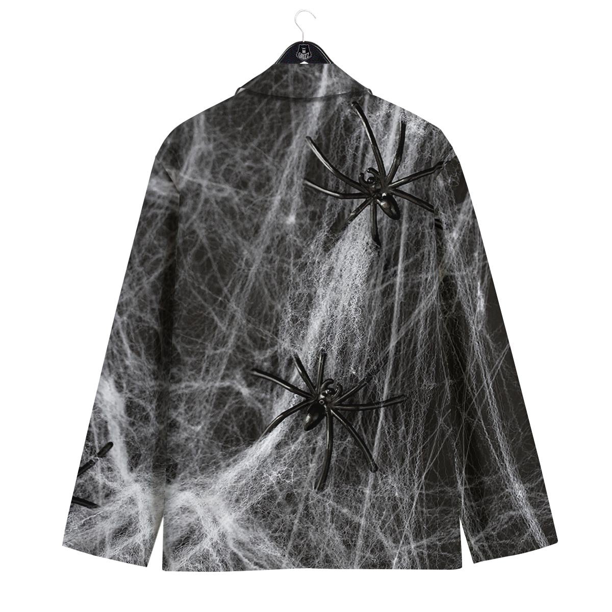 Cobweb And Toy Spiders Print Men's Sport Coat-grizzshop