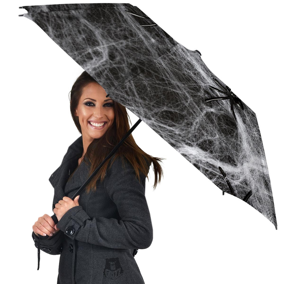 Cobweb And Toy Spiders Print Umbrella-grizzshop